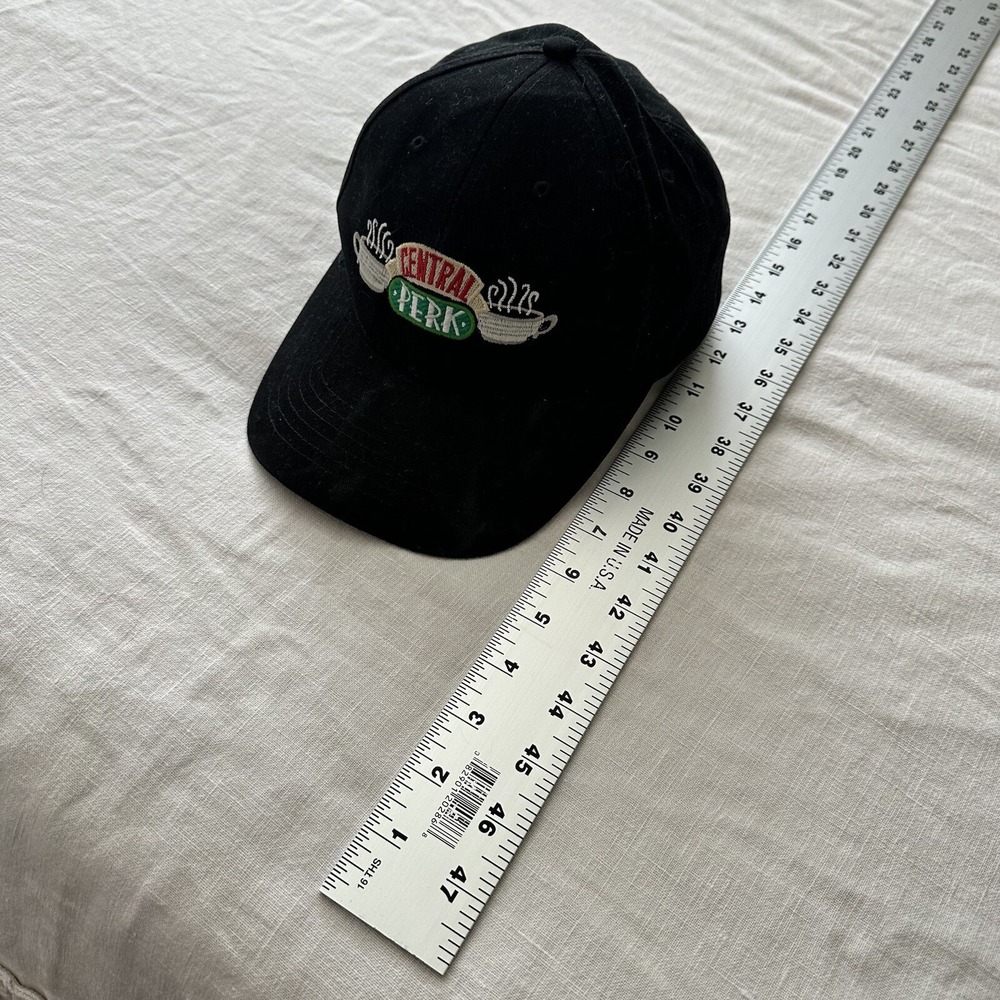 Central Perk Slideback Hat Black Stained Adjustable Embroidered 6 Panel‎ FRIENDS